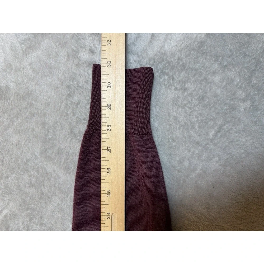 Brooks Brothers Sweater Men's Medium Extra Fine Merino Wool Quarter Zip Burgundy